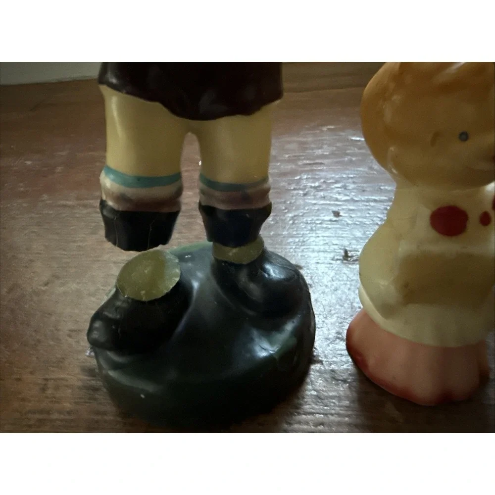Vintage 5-Snowmen,2-Santa,2-pillar,2-standing boy & girl,‎ 1 mini girl candles